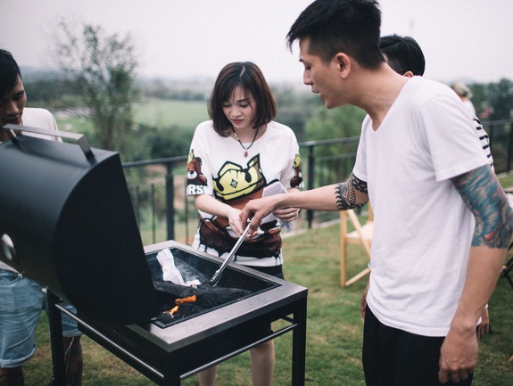 khu nướng BBQ tại biệt thự Tam Đảo