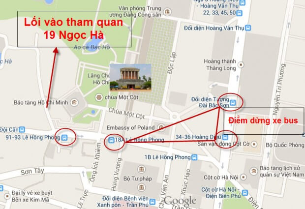 lối vào tham quan lăng Bác