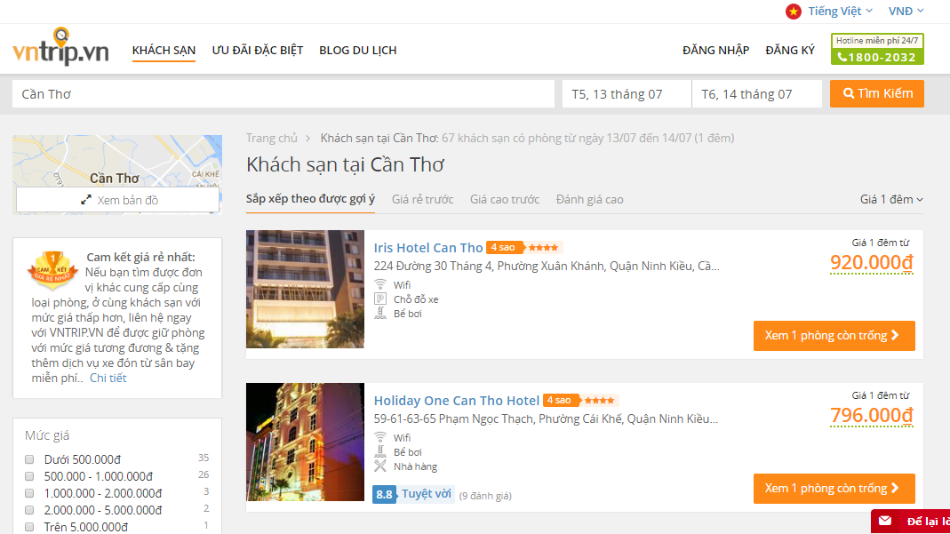 Liên hệ đặt phòng với Vntrip.vn Liên hệ đặt phòng với Vntrip.vn