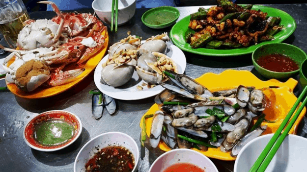Hải Sản ở đây có giá thành rất phải chăng (ảnh sưu tầm) Chợ đêm Vũng Tàu