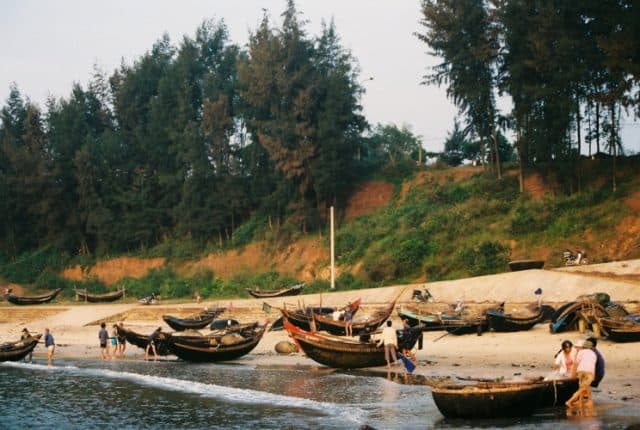 Làng chài ven biển Cửa Tùng ở Quảng Trị Làng chài ven biển Cửa Tùng ở Quảng Trị
