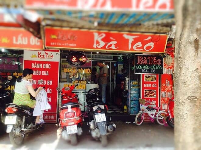 Quán lẩu ốc bà Téo