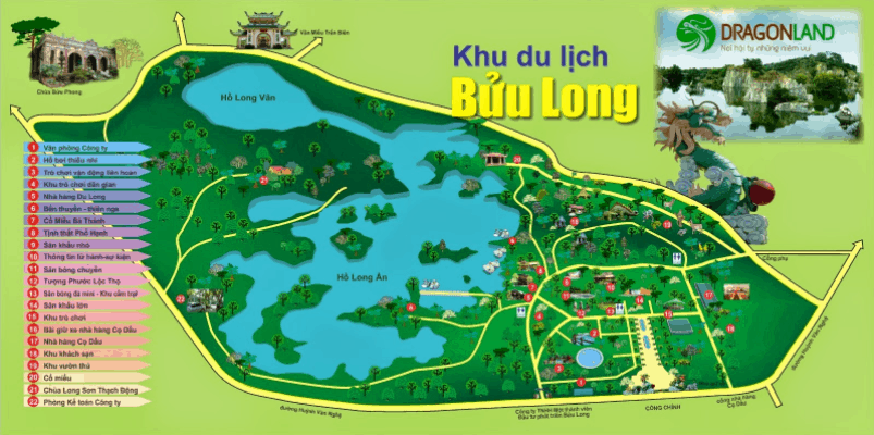 Bản đồ khu du lịch Bửu Long Bản đồ khu du lịch Bửu Long