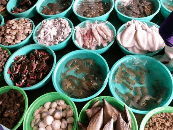 Đủ loại hải sản tươi sống (sưu tầm) khu du lịch cần giờ ở đâu