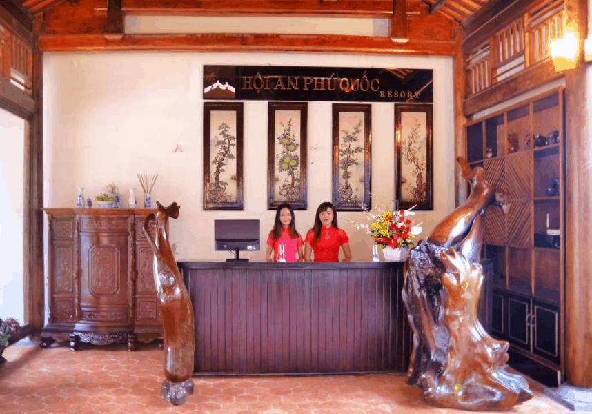 Hình ảnh quầy lễ tân tại khách sạn Hội An Phú Quốc Hình ảnh quầy lễ tân tại khách sạn Hội An Phú Quốc