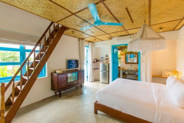 Sự kết hợp giữa hiện đại và cổ điển trong phòng nghỉ (Ảnh ST)