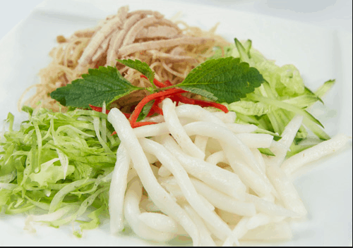 Nguyên liệu làm món bánh tằm bì