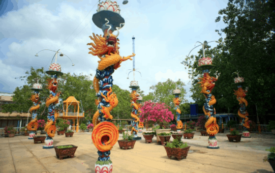 Sân chín rồng tại Bến Tre