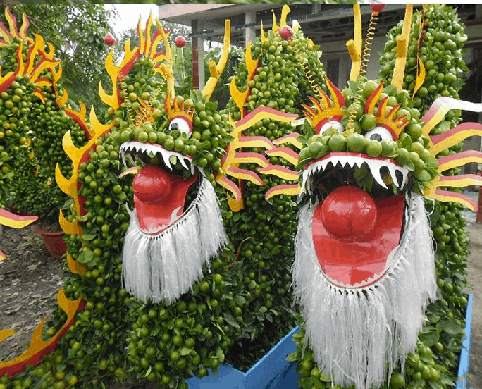 Tạo hình con vật từ những loại trái cây khác nhau