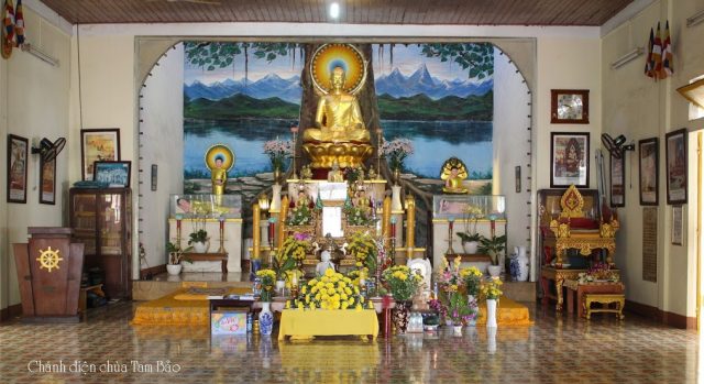 Khu thờ tự chính trong chùa (Ảnh ST)