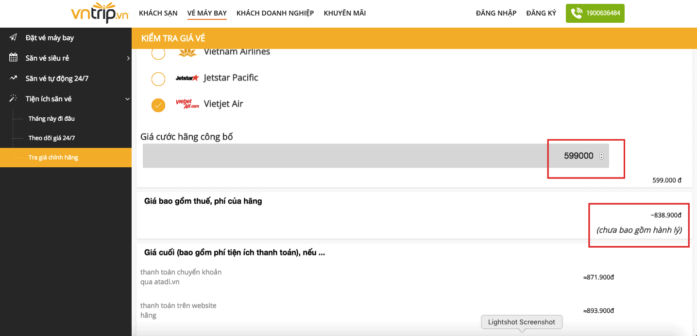 Đặt vé máy bay
