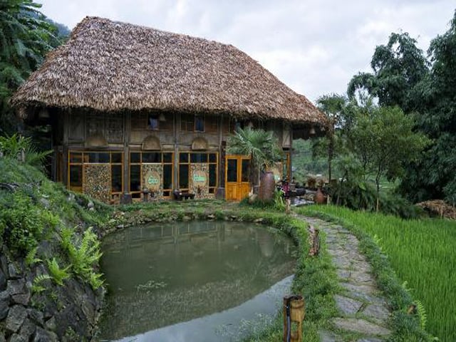 Eco Palms House có view nhìn ra thung lũng Mường Hoa  Eco Palms House có view nhìn ra thung lũng Mường Hoa